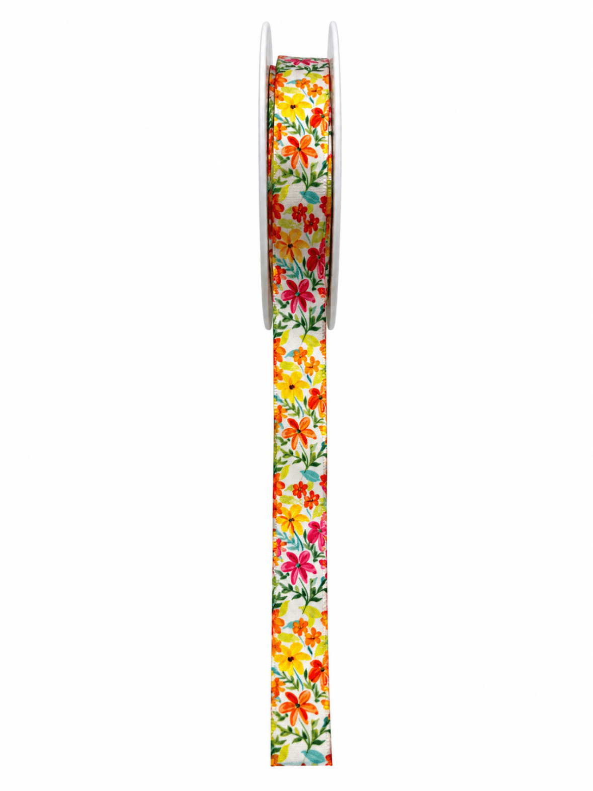 Ruban Fleurs Colorées - RUBAN CHOCOLAT