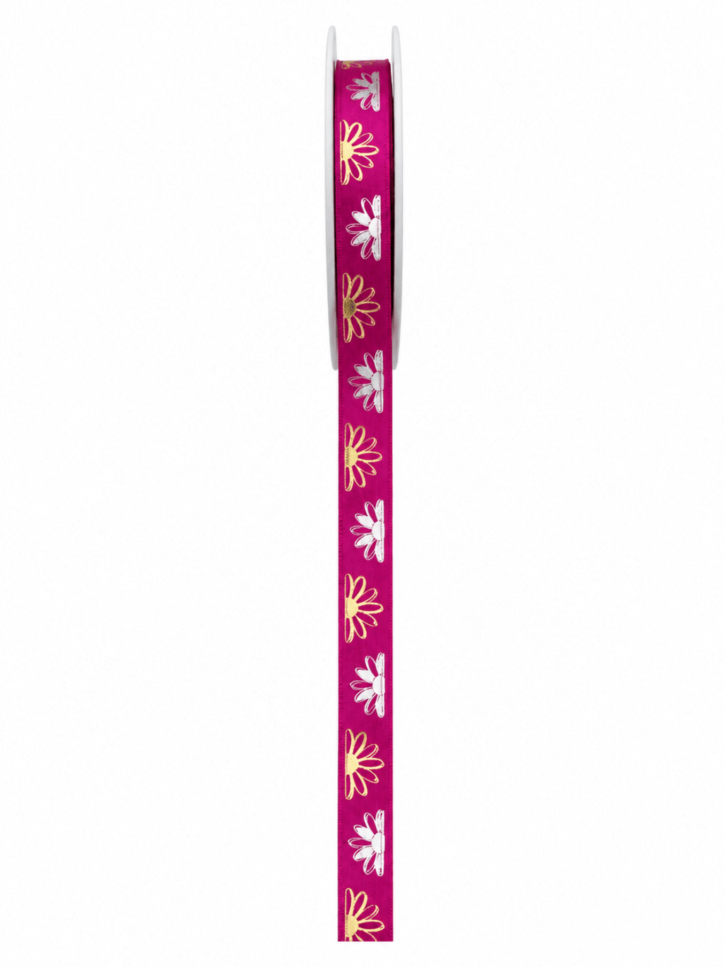 Ruban fleurs dorées & argentées - RC0015609 - RUBAN CHOCOLAT