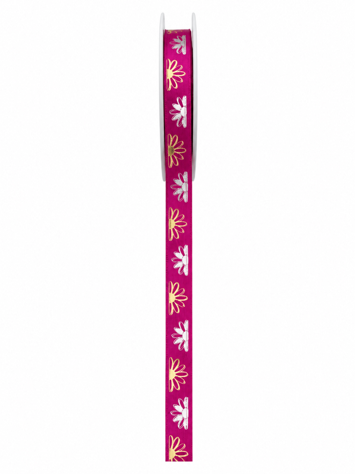 Ruban fleurs dorées & argentées - RC0015609 - RUBAN CHOCOLAT